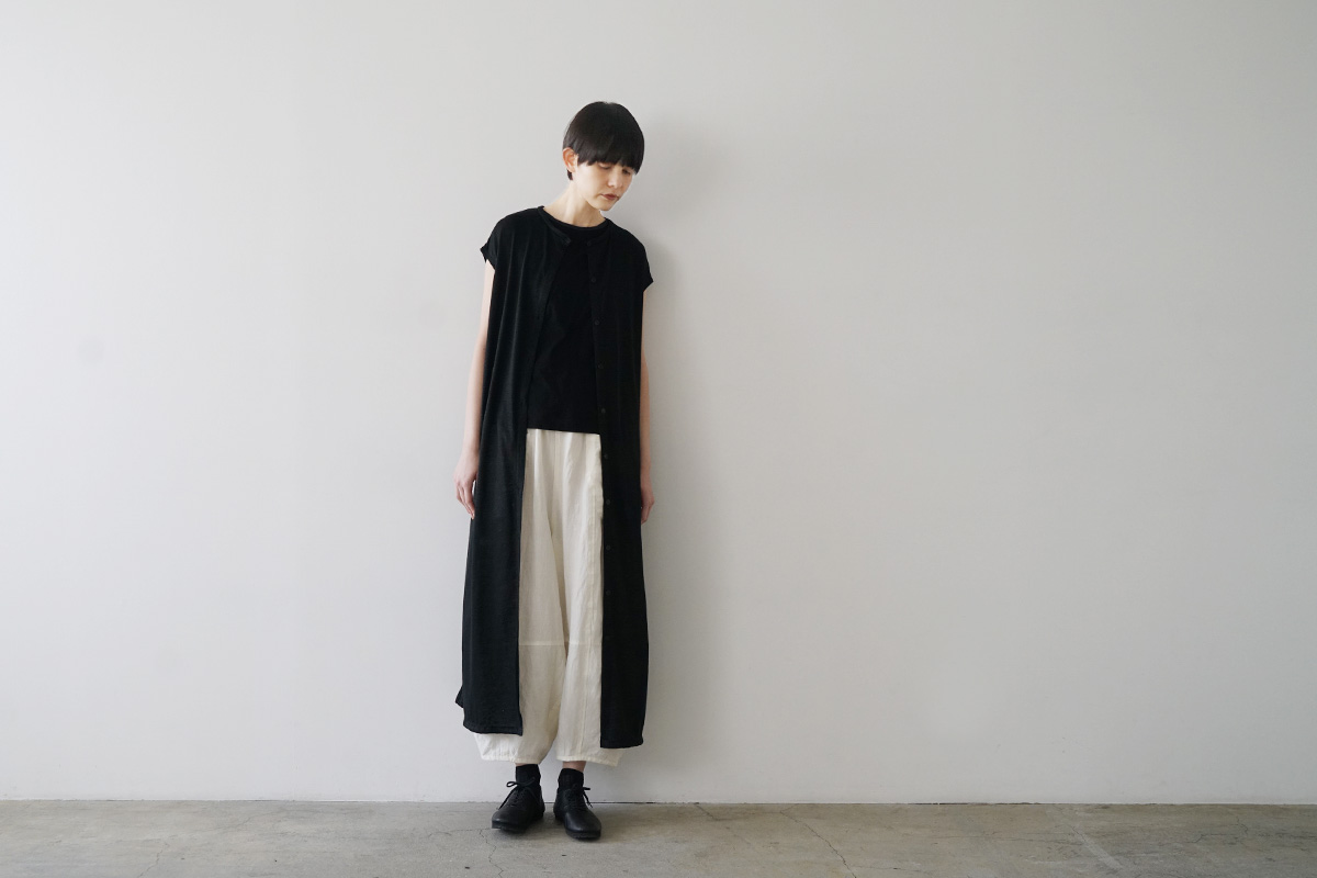 Mochiモチモチsleeveless knit dress [black]265ms-kn-01