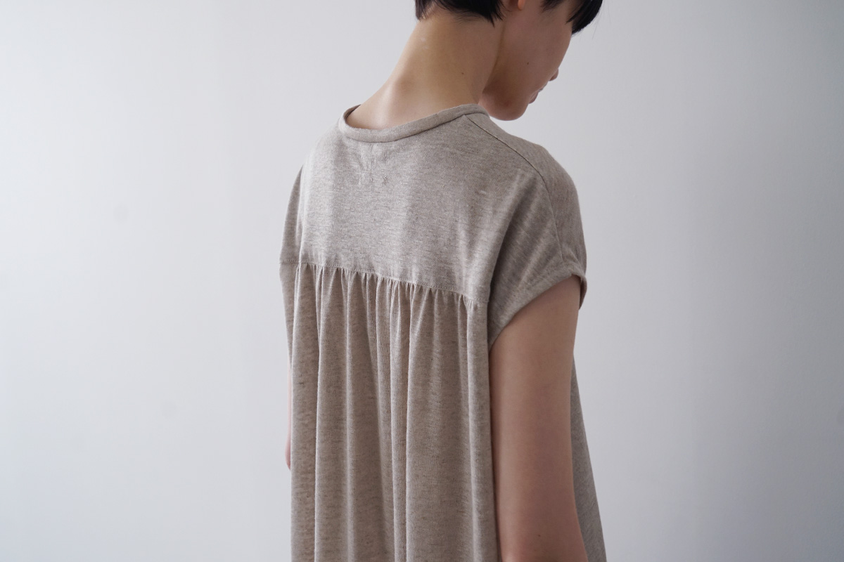 Mochiモチsleeveless knit dress [natural linen]265ms-kn-10