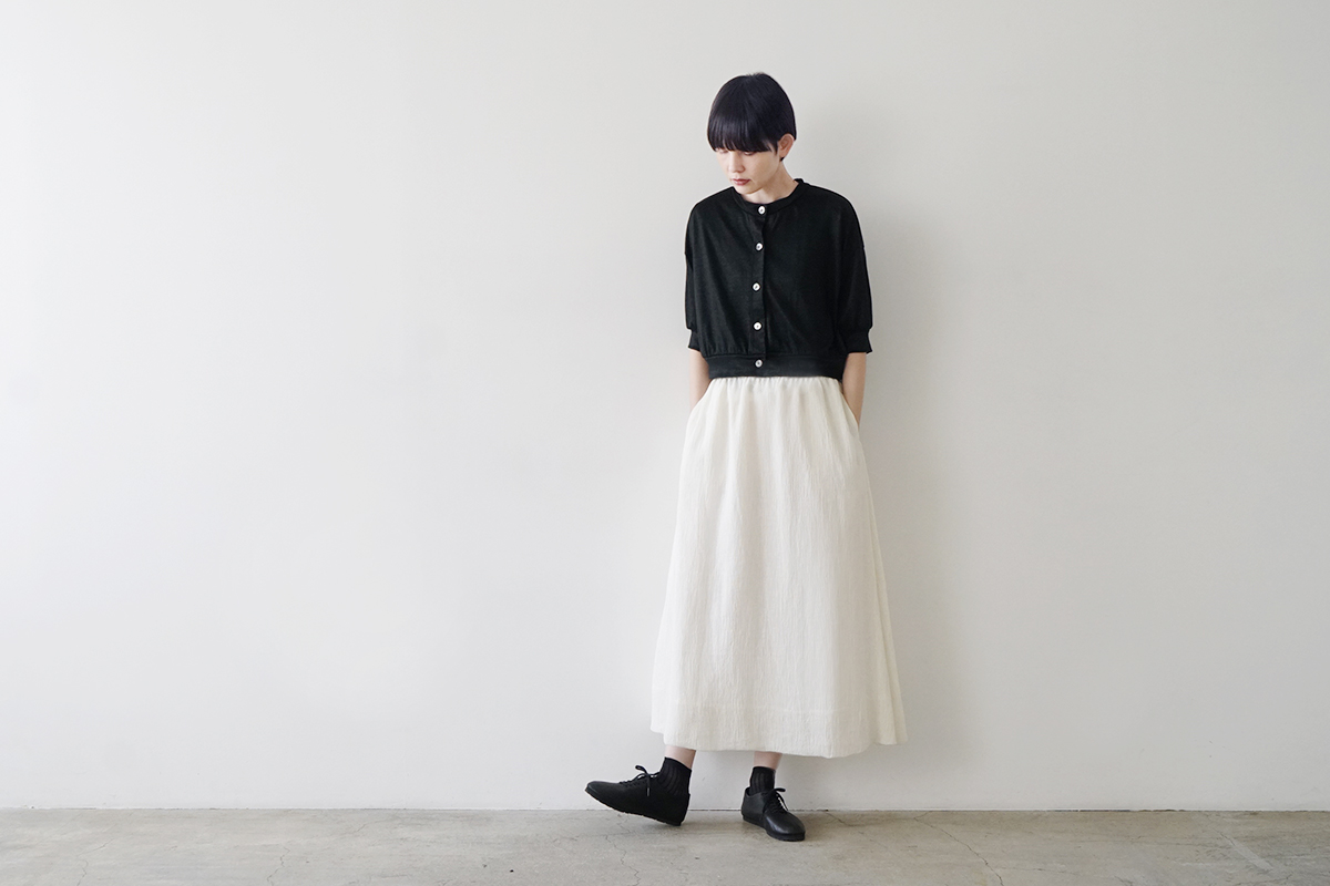 Mochi モチ a-line sleeveless dress [chalk] ma25-op-01
