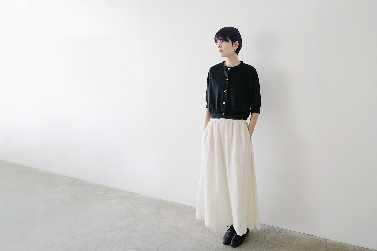 Mochi モチ a-line sleeveless dress [chalk] ma25-op-01