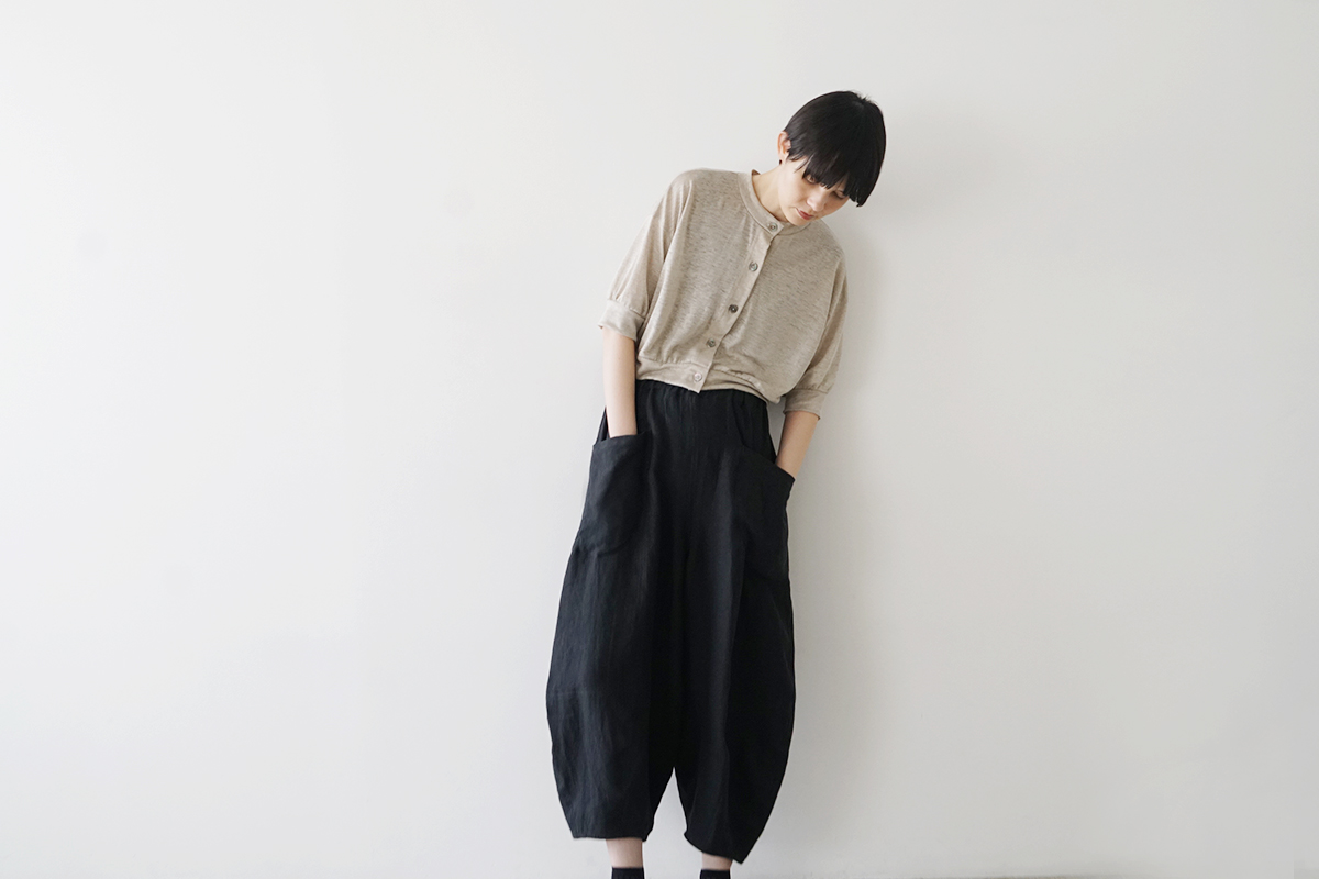 Mochi モチ sarouel pants [black]ma24-pt-02