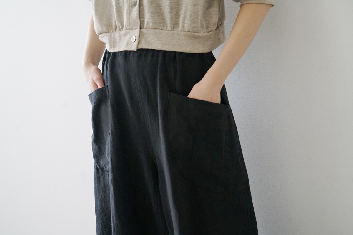 Mochi モチ sarouel pants [black]ma24-pt-02