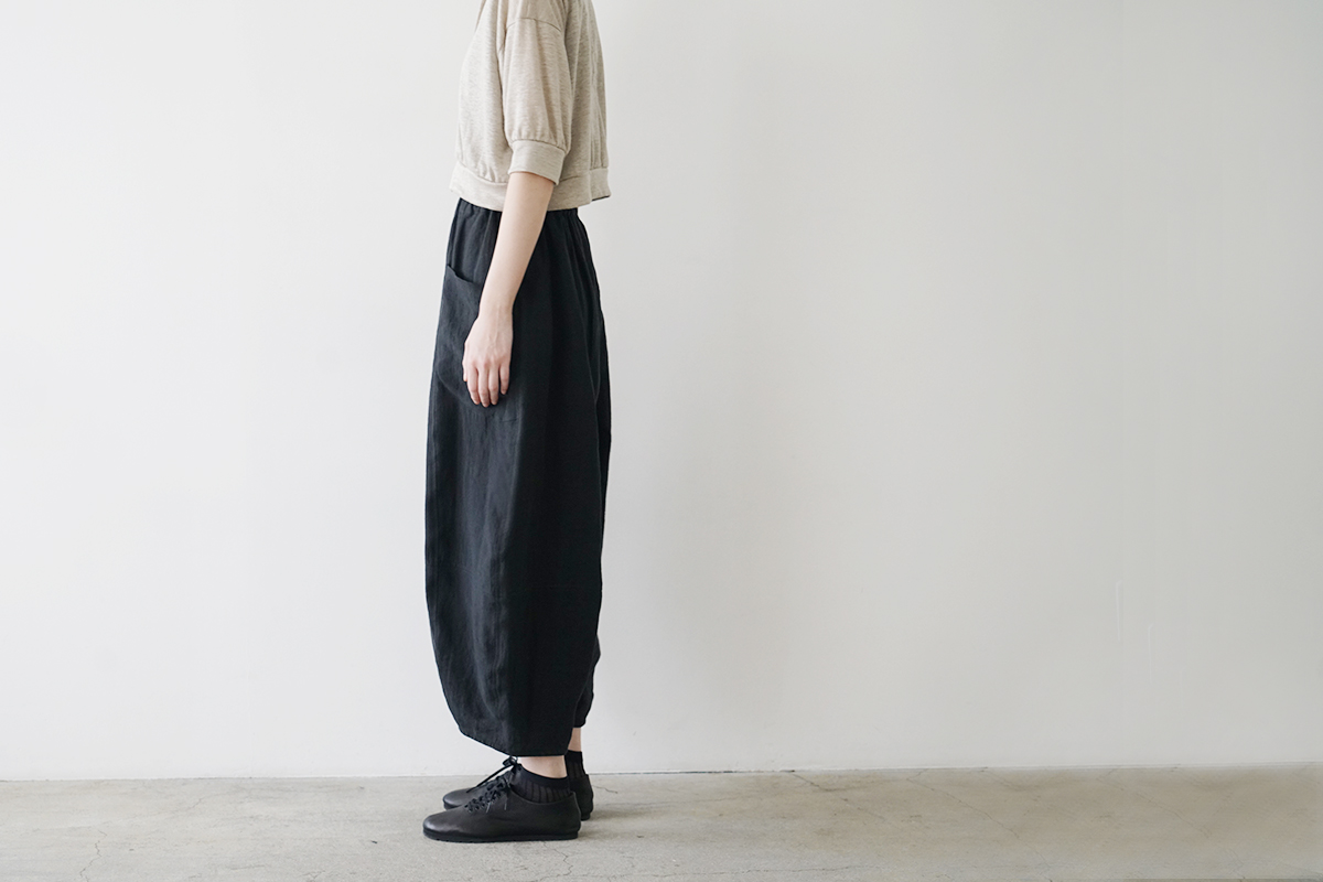 Mochi モチ sarouel pants [black]ma24-pt-02
