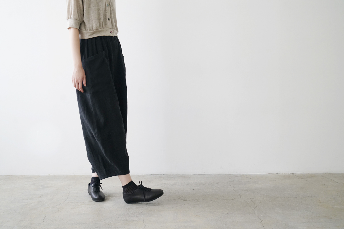 Mochi モチ sarouel pants [black]ma24-pt-02