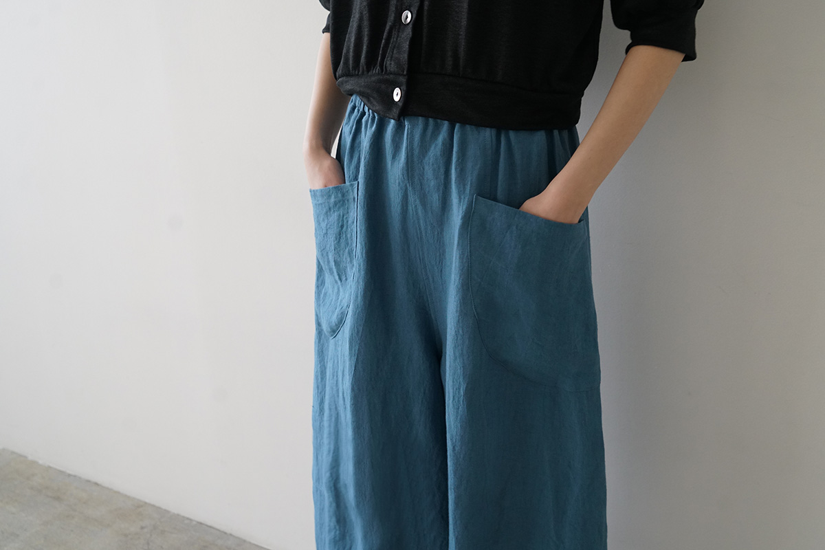 Mochi モチsarouel pants [cerulean blue]ma24-pt-02