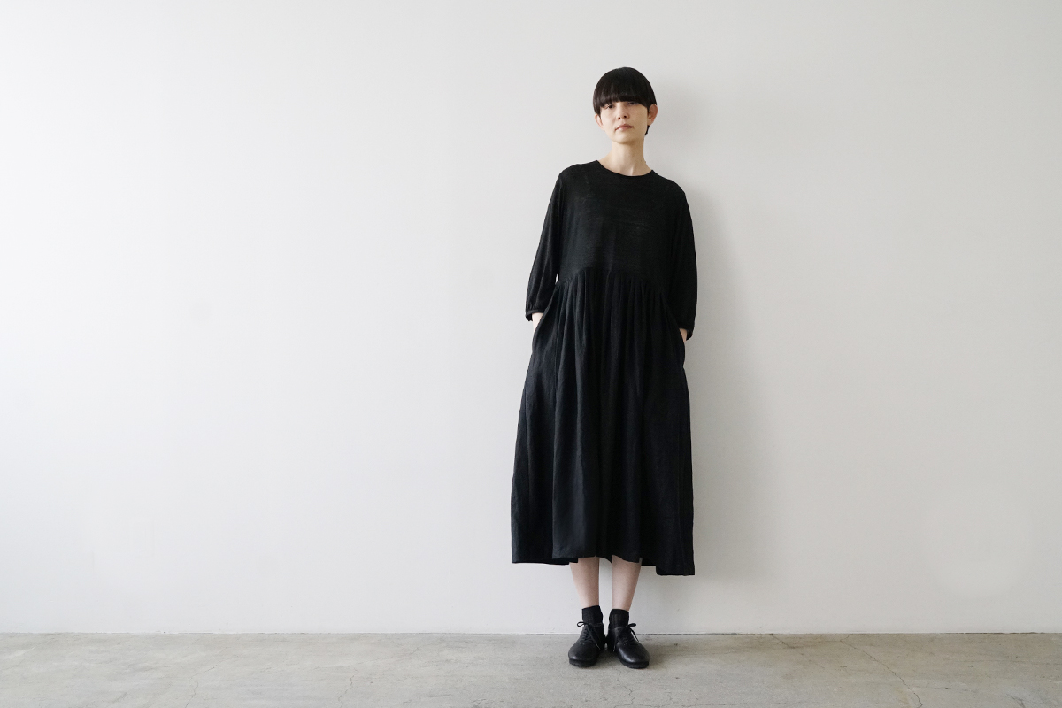 Mochi モチ a-line sleeveless dress [chalk] ma25-op-01