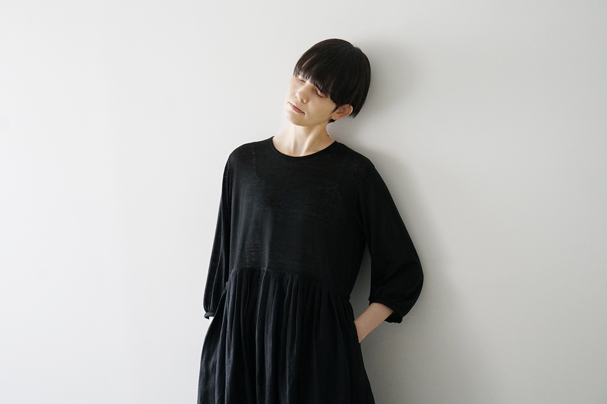 Mochi モチ a-line sleeveless dress [chalk] ma25-op-01