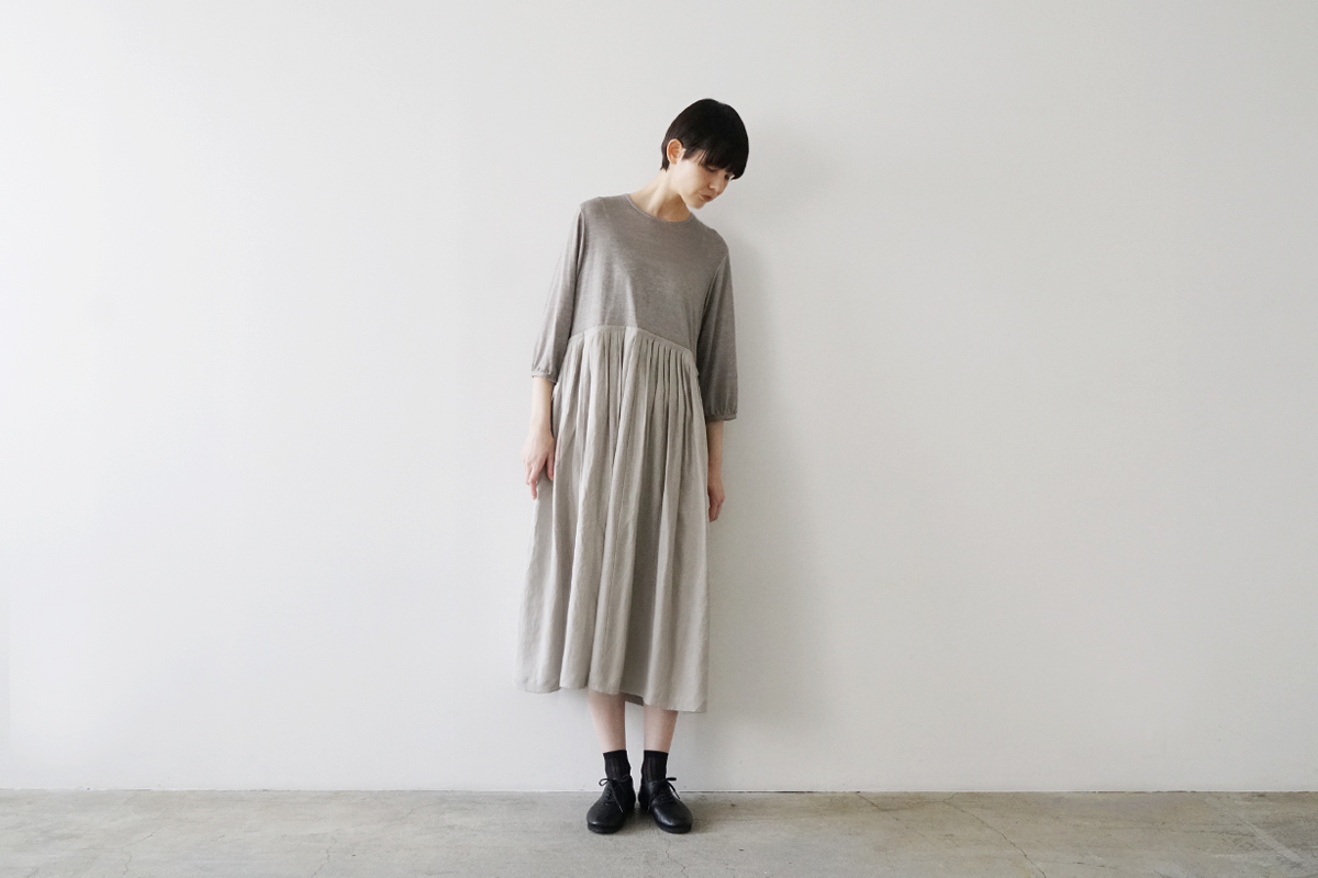 Mochi モチ a-line sleeveless dress [chalk] ma25-op-01