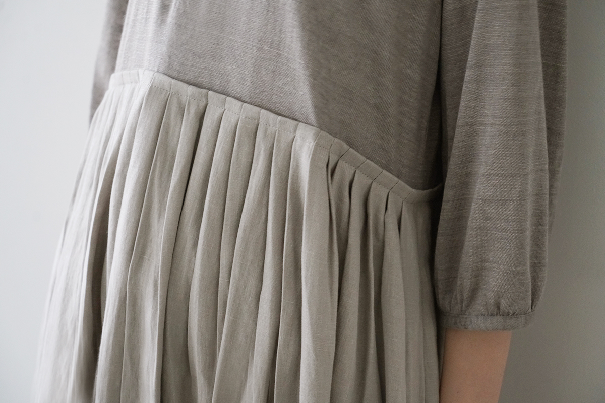 Mochi モチ a-line sleeveless dress [chalk] ma25-op-01