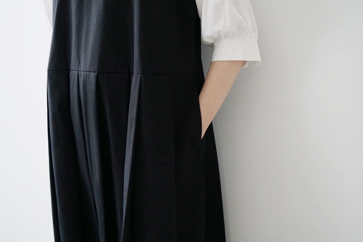 Mochi モチ a-line sleeveless dress [black] ma25-op-01