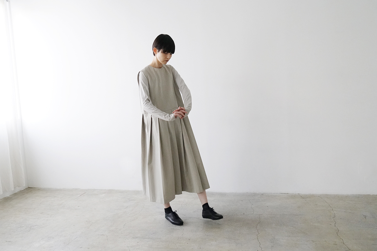 Mochi モチ a-line sleeveless dress [chalk] ma25-op-01