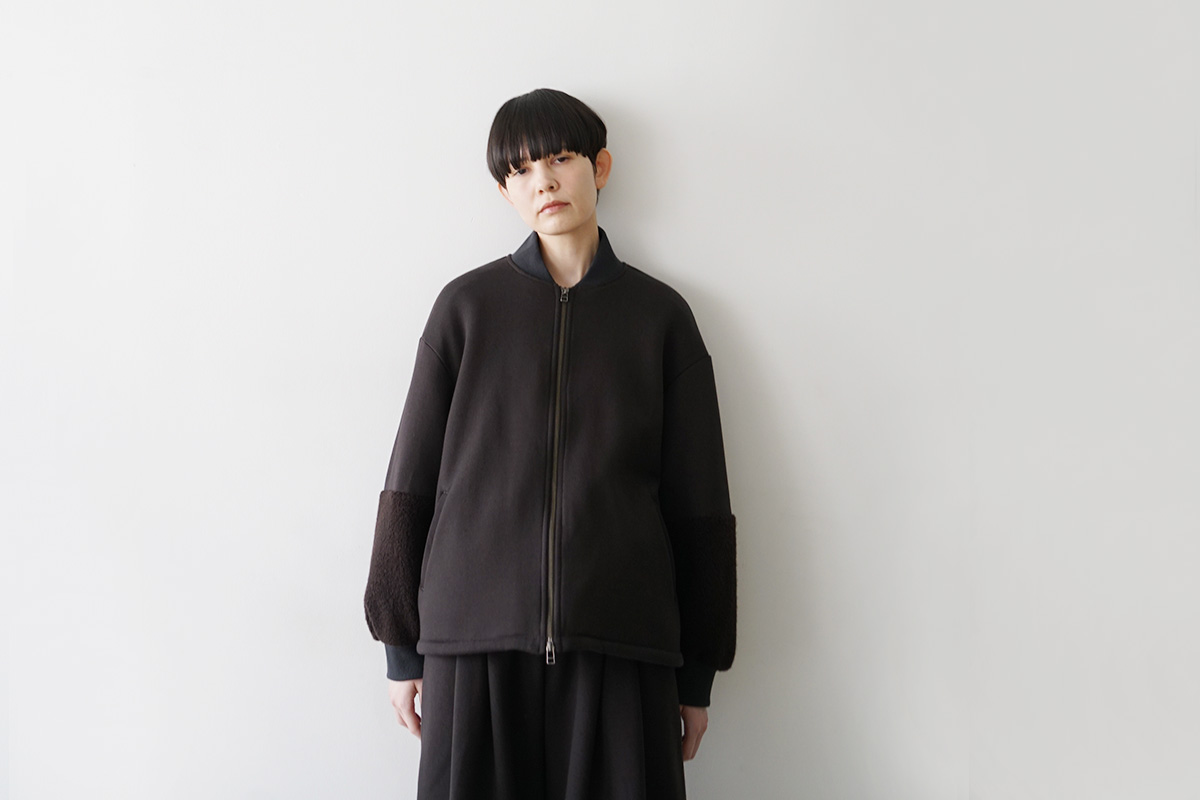 Mochiモチsweat blouson [darK mocha/ma25hm-jk-01]