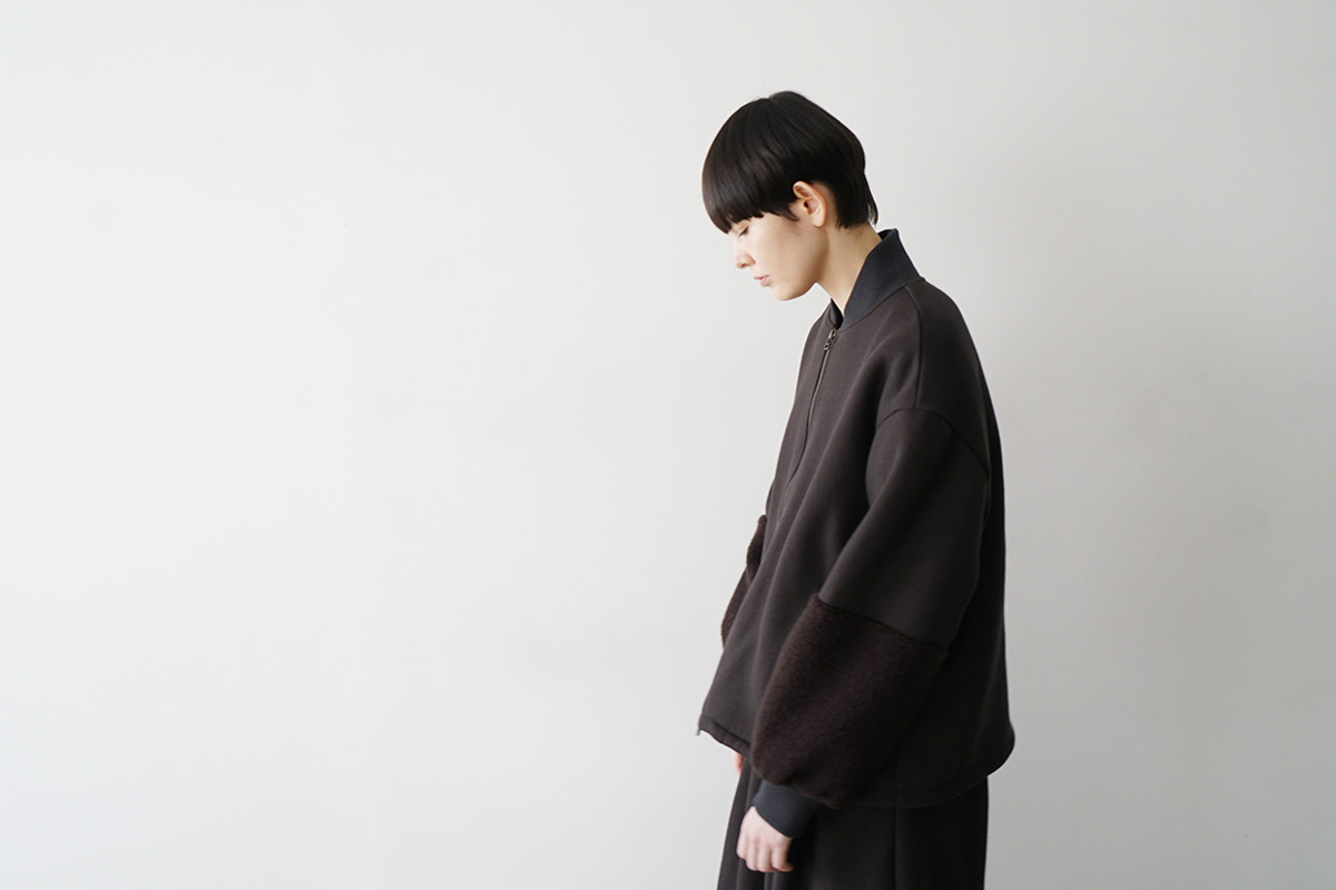 Mochiモチsweat blouson [darK mocha/ma25hm-jk-01]