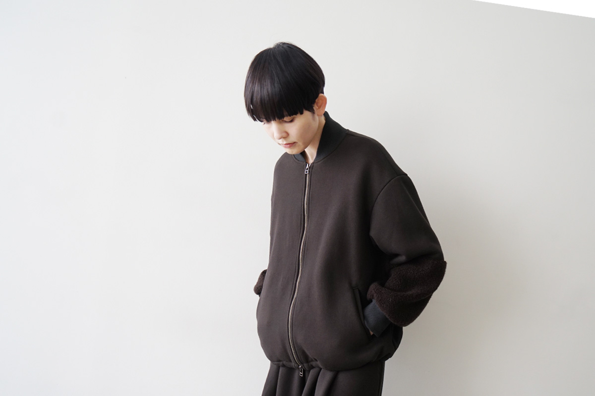 Mochiモチsweat blouson [darK mocha/ma25hm-jk-01]