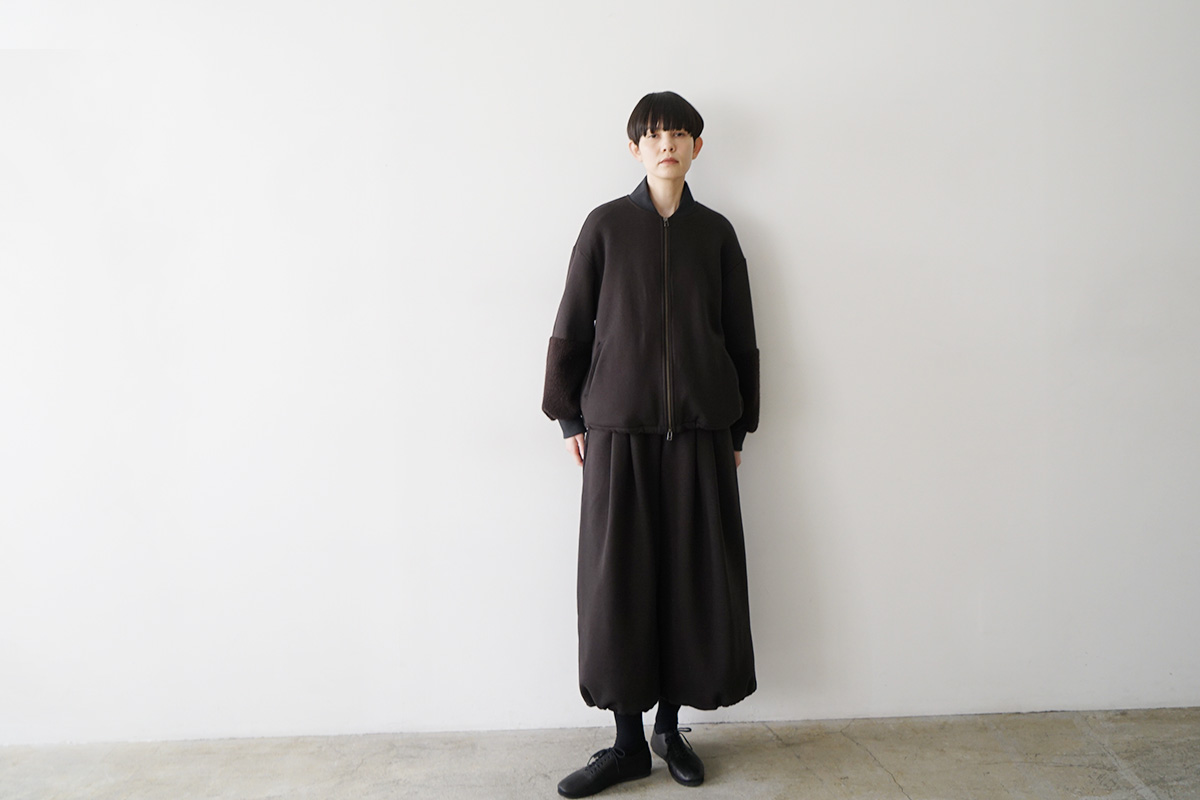 Mochiモチsweat blouson [darK mocha/ma25hm-jk-01]