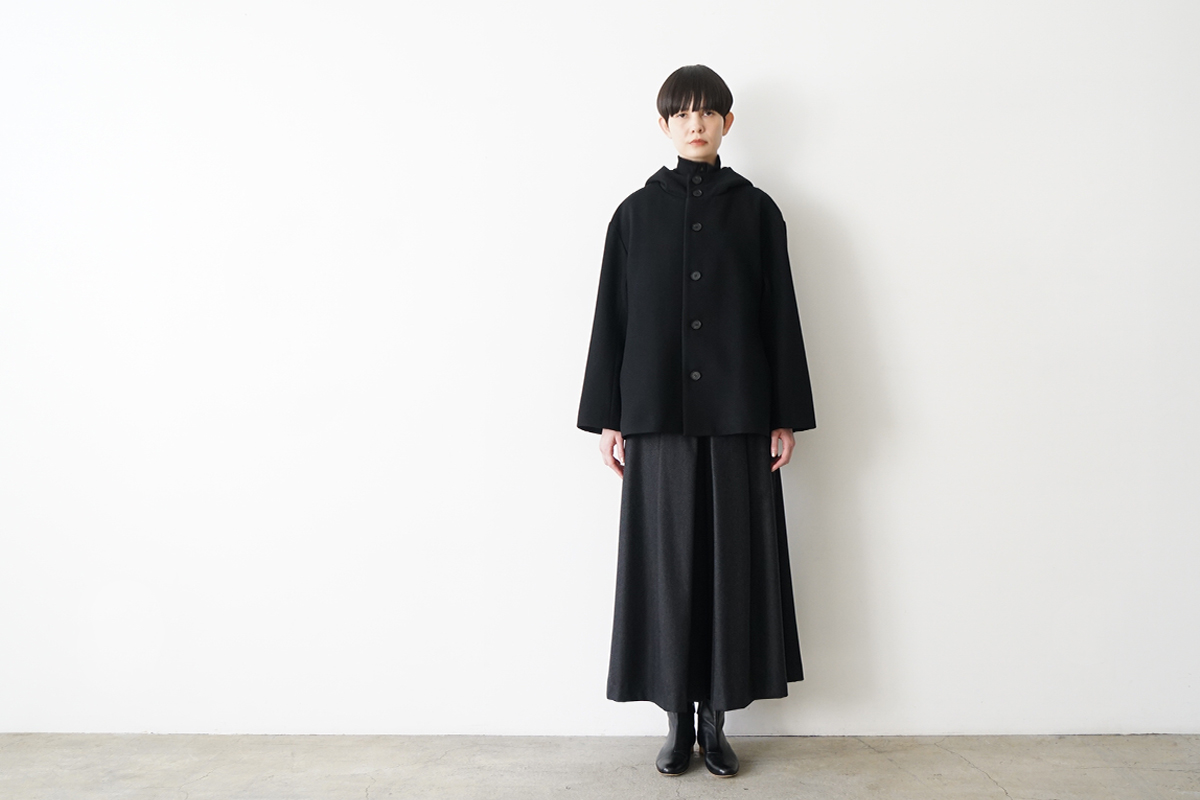 Mochiモチhooded short coat [black/ma26-co-01]