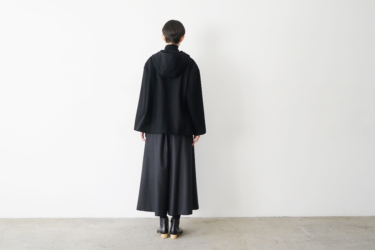 Mochiモチhooded short coat [black/ma26-co-01]