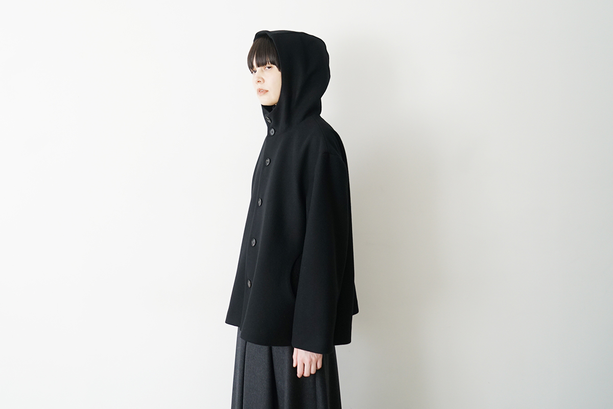 Mochiモチhooded short coat [black/ma26-co-01]