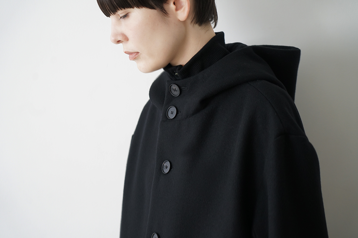 Mochiモチhooded short coat [black/ma26-co-01]
