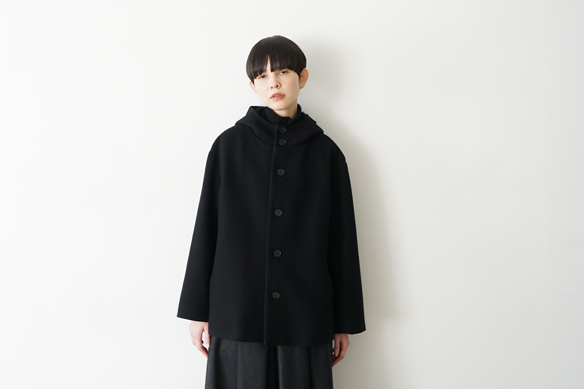 Mochiモチhooded short coat [black/ma26-co-01]