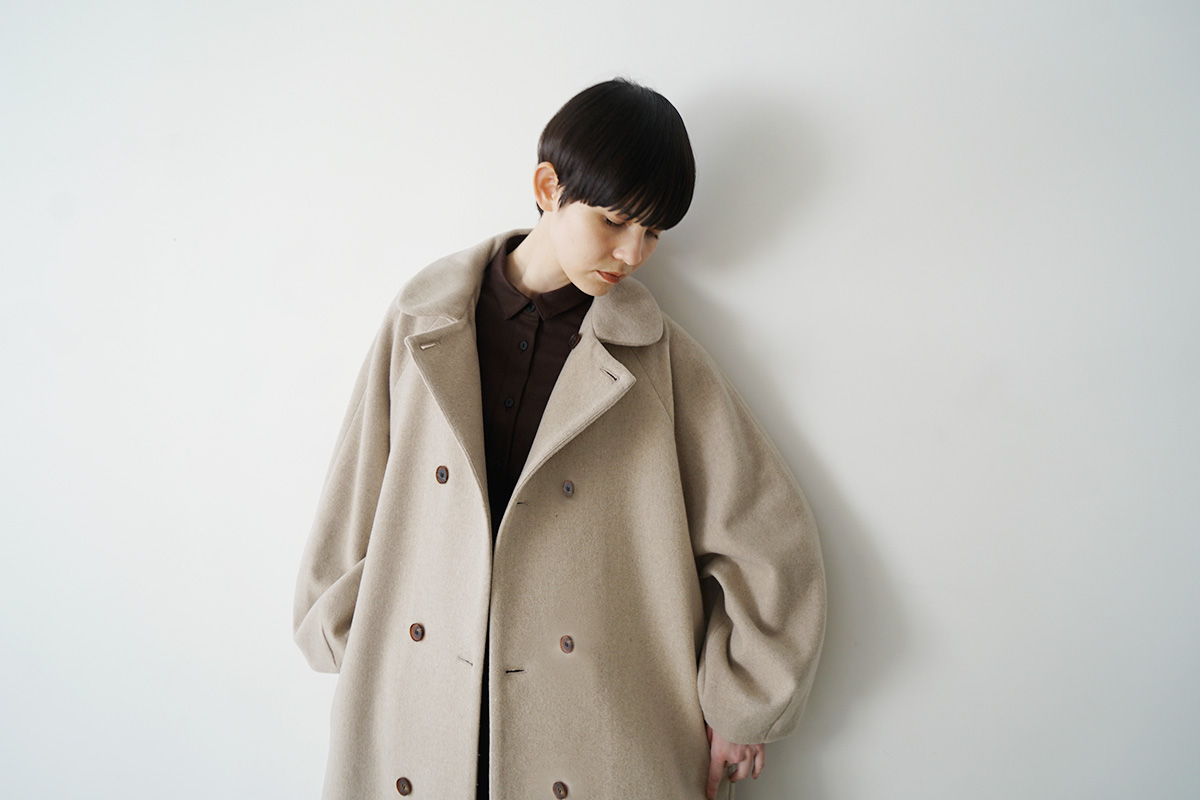 Mochi モチ Palm maison Mochi モチ padded collar coat
