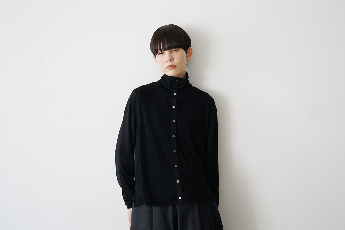 Mochiモチfront lib knit [black/ma26-kn-01 ]