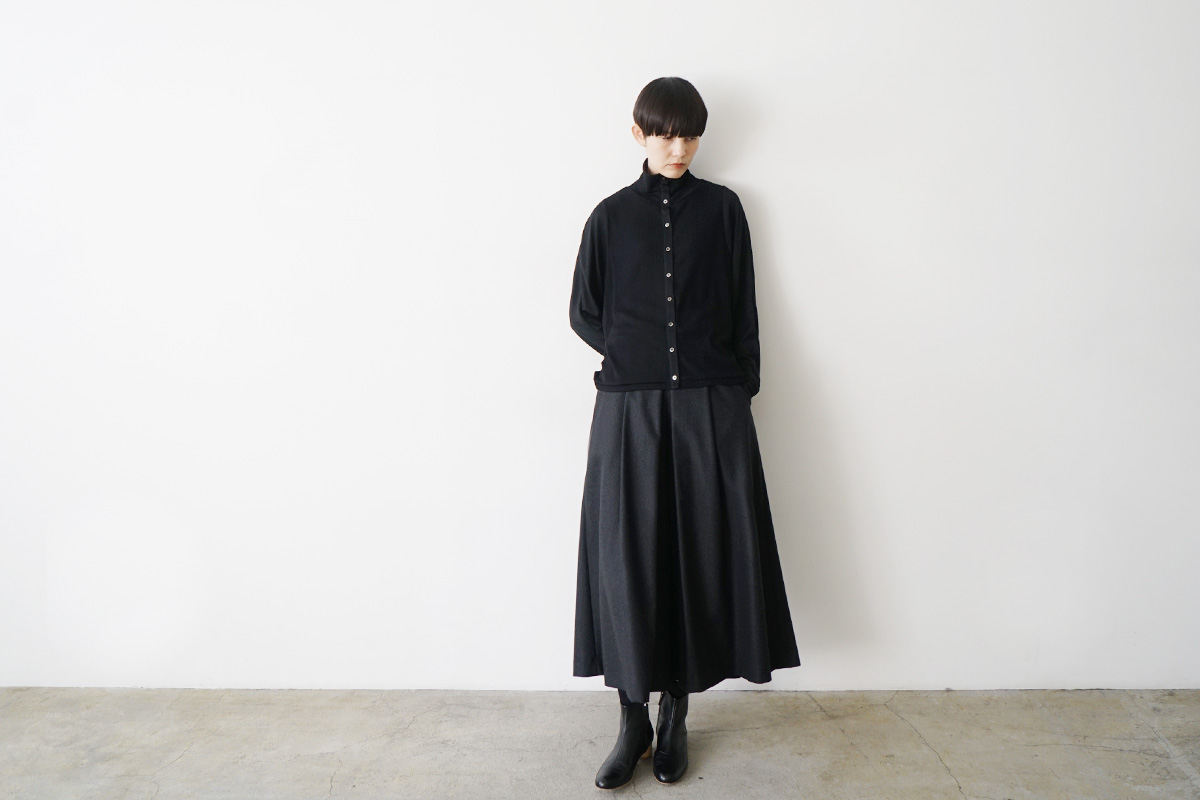 Mochiモチfront lib knit [black/ma26-kn-01 ]