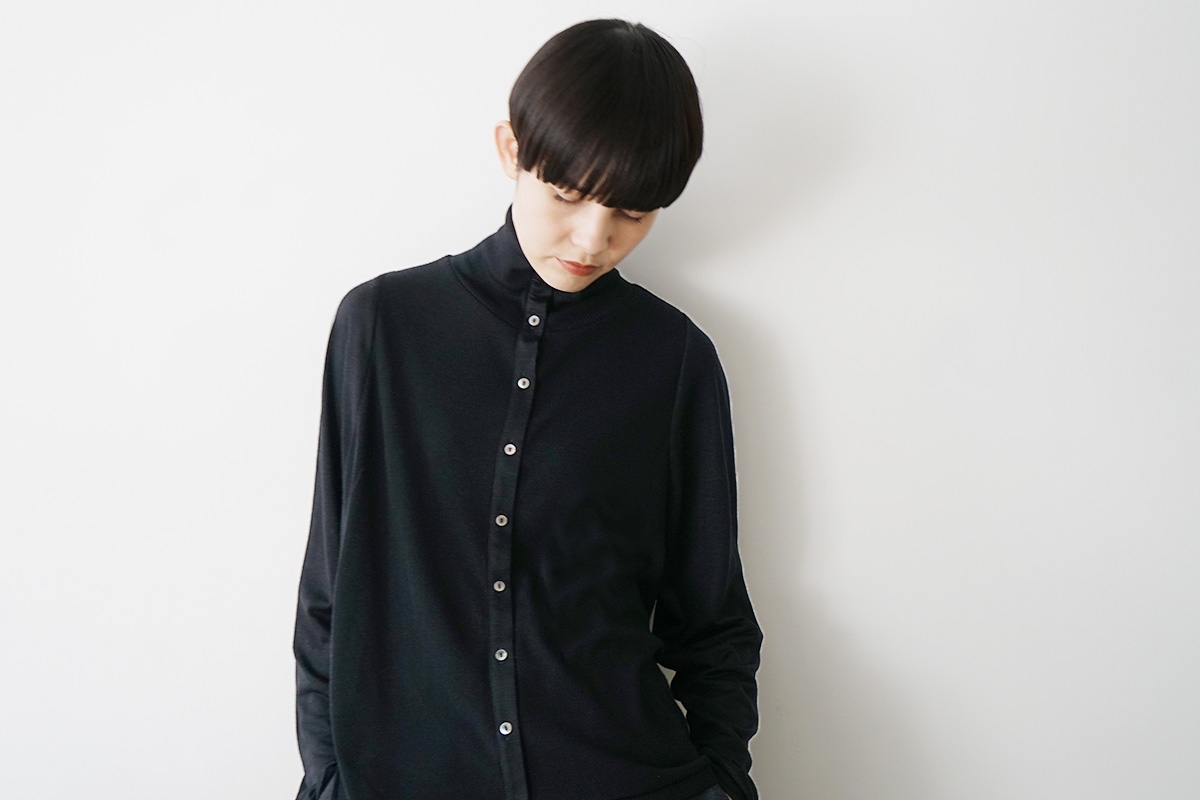 Mochiモチfront lib knit [black/ma26-kn-01 ]
