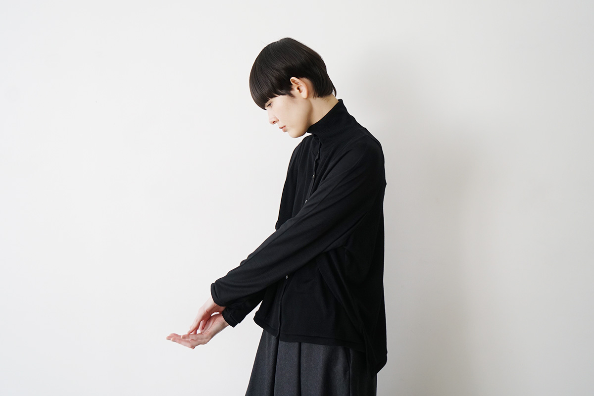 Mochiモチfront lib knit [black/ma26-kn-01 ]
