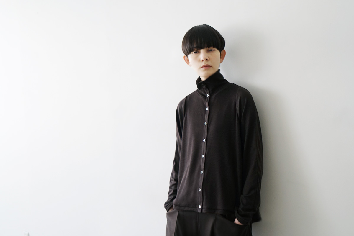 Mochiモチfront lib knit [dark mocha/ma26-kn-01 ]