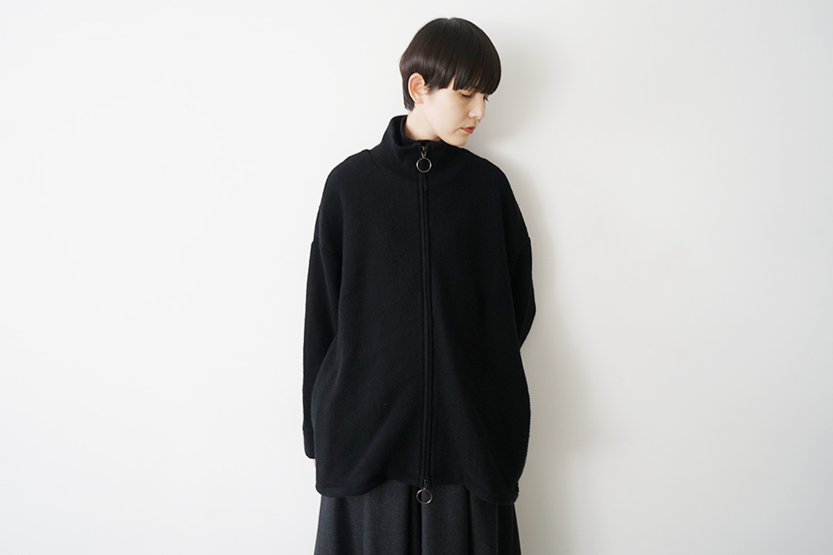 Mochiモチrib knit cardigan [black/ma26-kn-03]