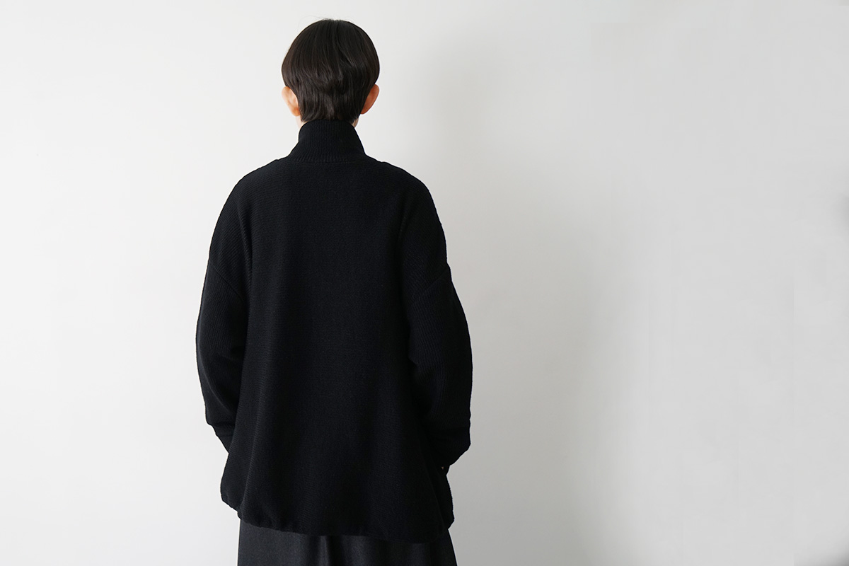Mochiモチrib knit cardigan [black/ma26-kn-03]