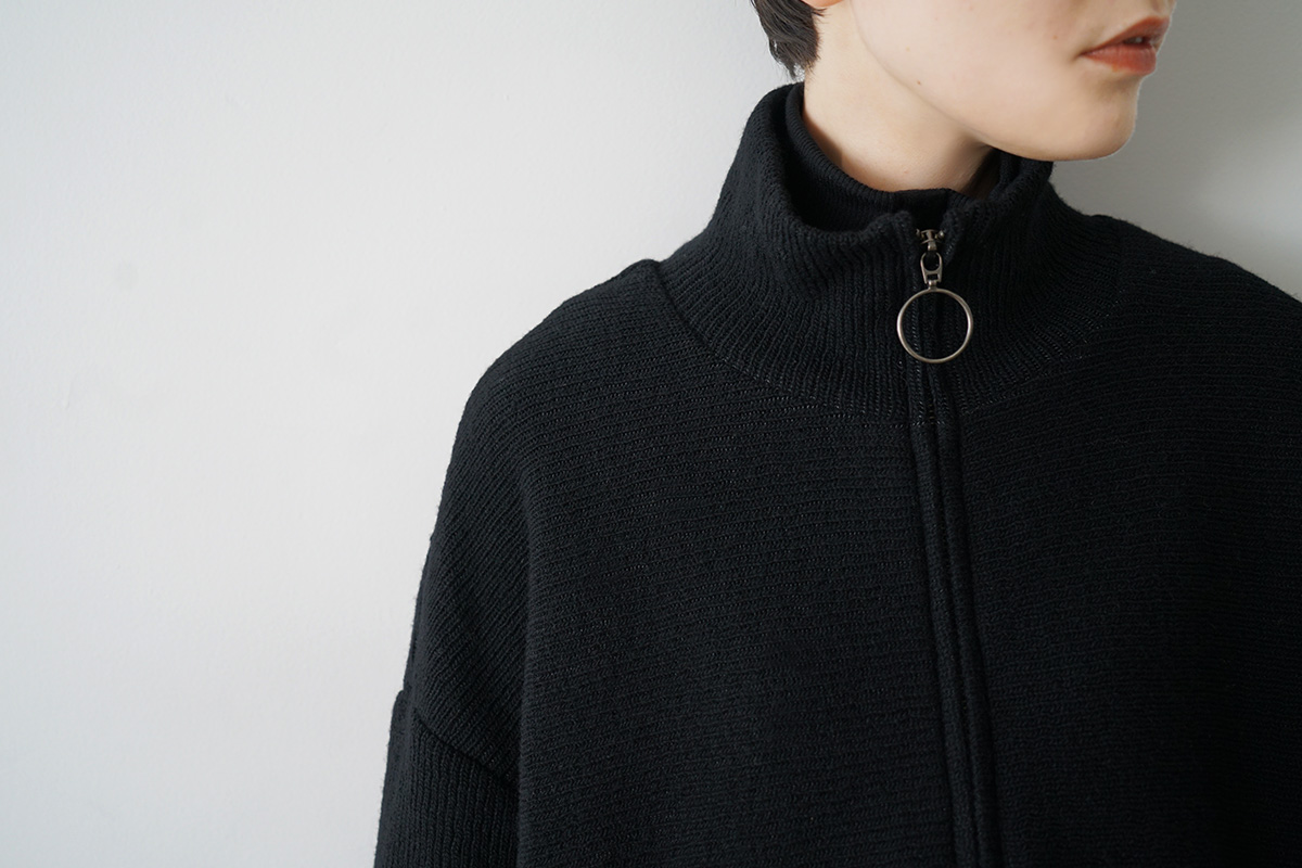 Mochiモチrib knit cardigan [black/ma26-kn-03]