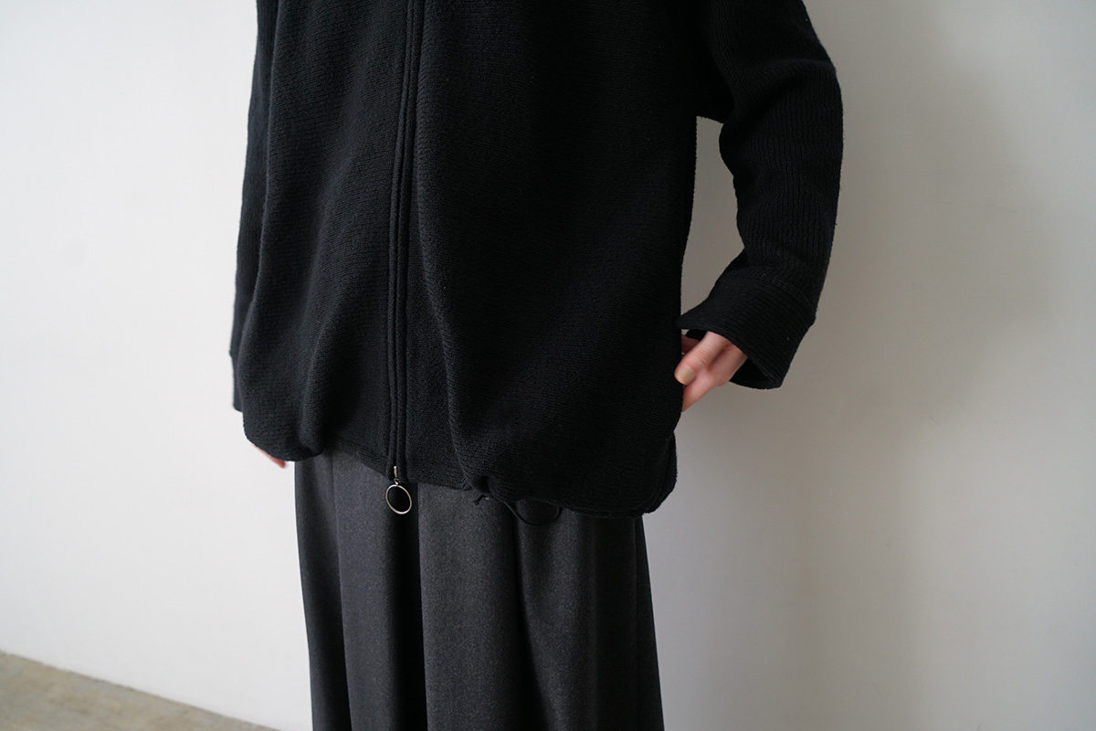 Mochiモチrib knit cardigan [black/ma26-kn-03]