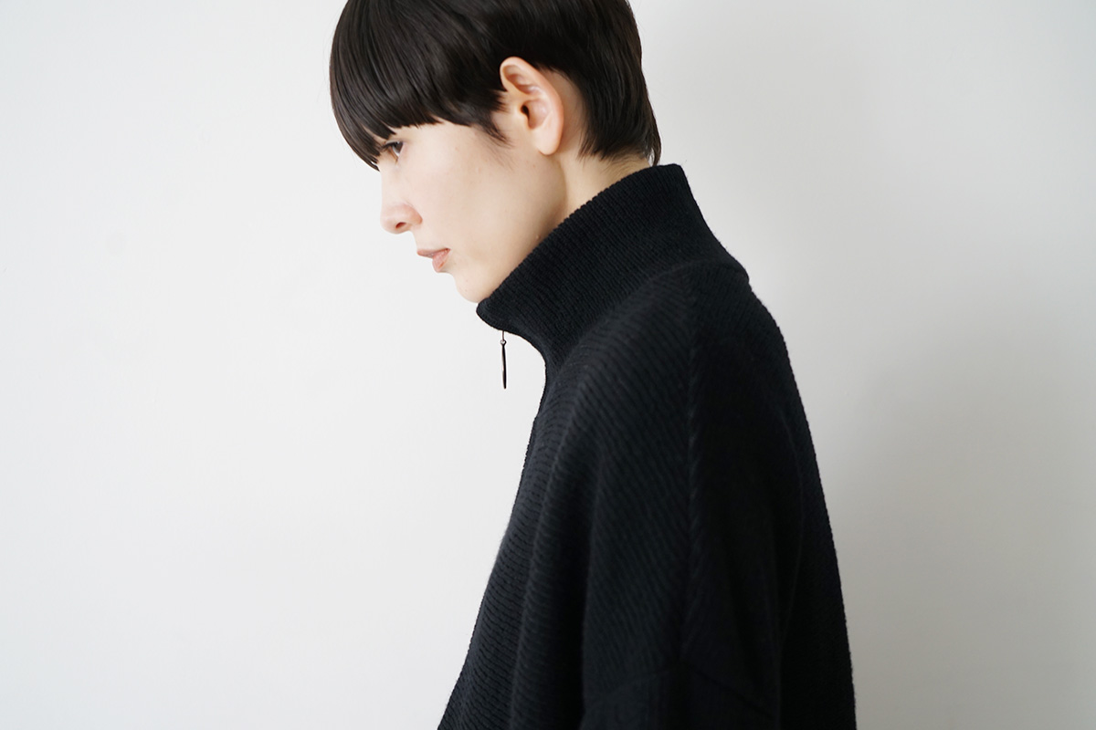 Mochiモチrib knit cardigan [black/ma26-kn-03]