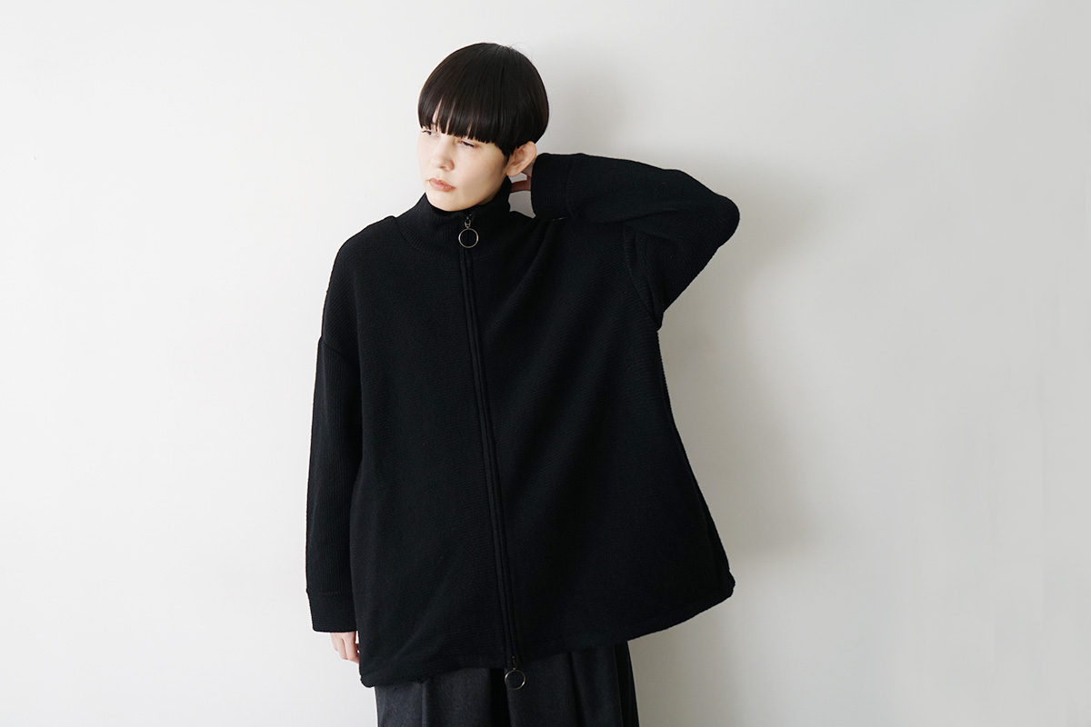Mochiモチrib knit cardigan [black/ma26-kn-03]