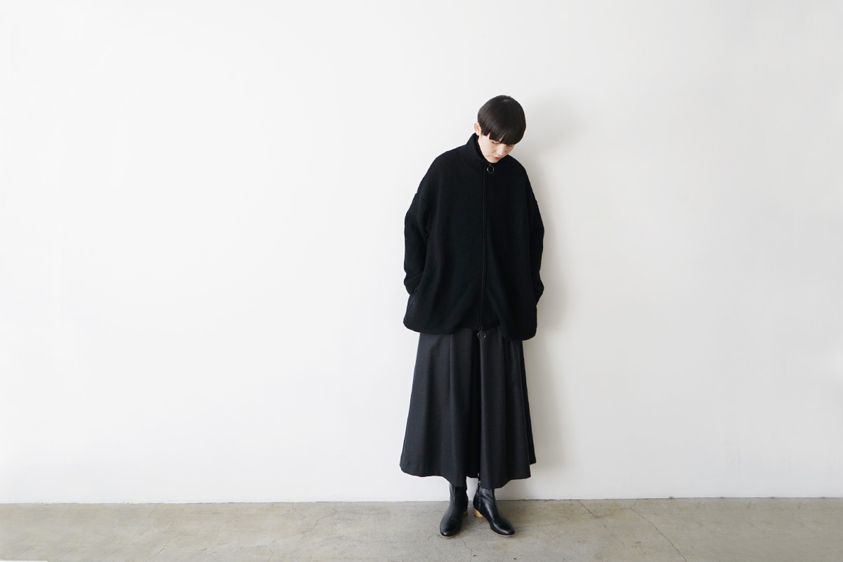 Mochiモチrib knit cardigan [black/ma26-kn-03]