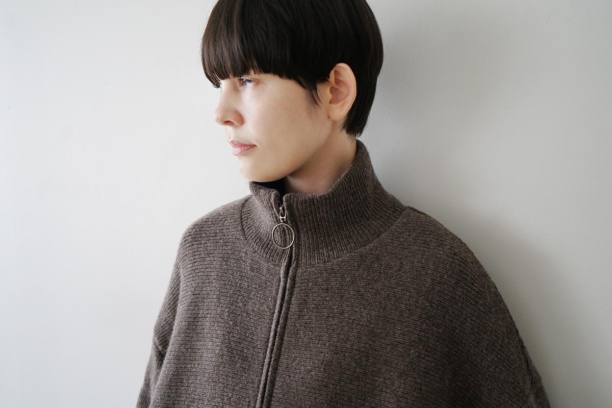 Mochiモチrib knit cardigan [dark mocha/ma26-kn-03]