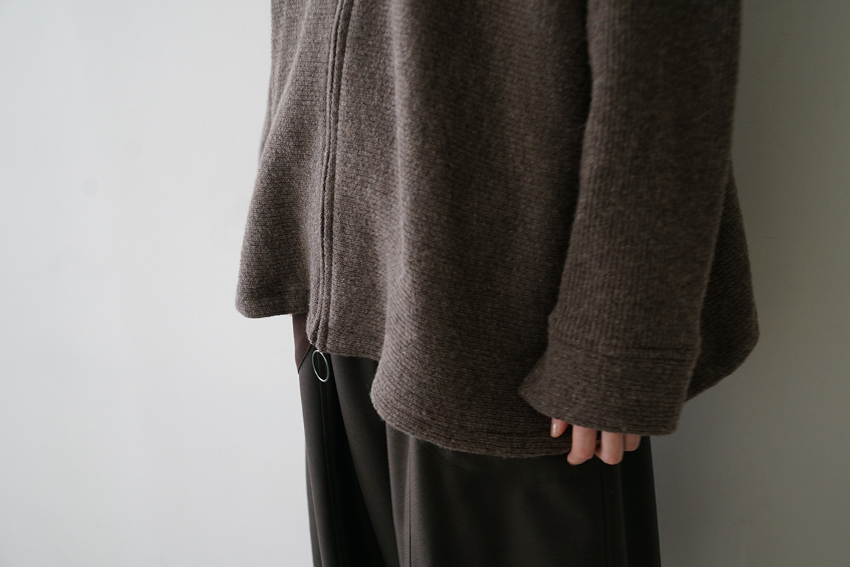 Mochiモチrib knit cardigan [dark mocha/ma26-kn-03]