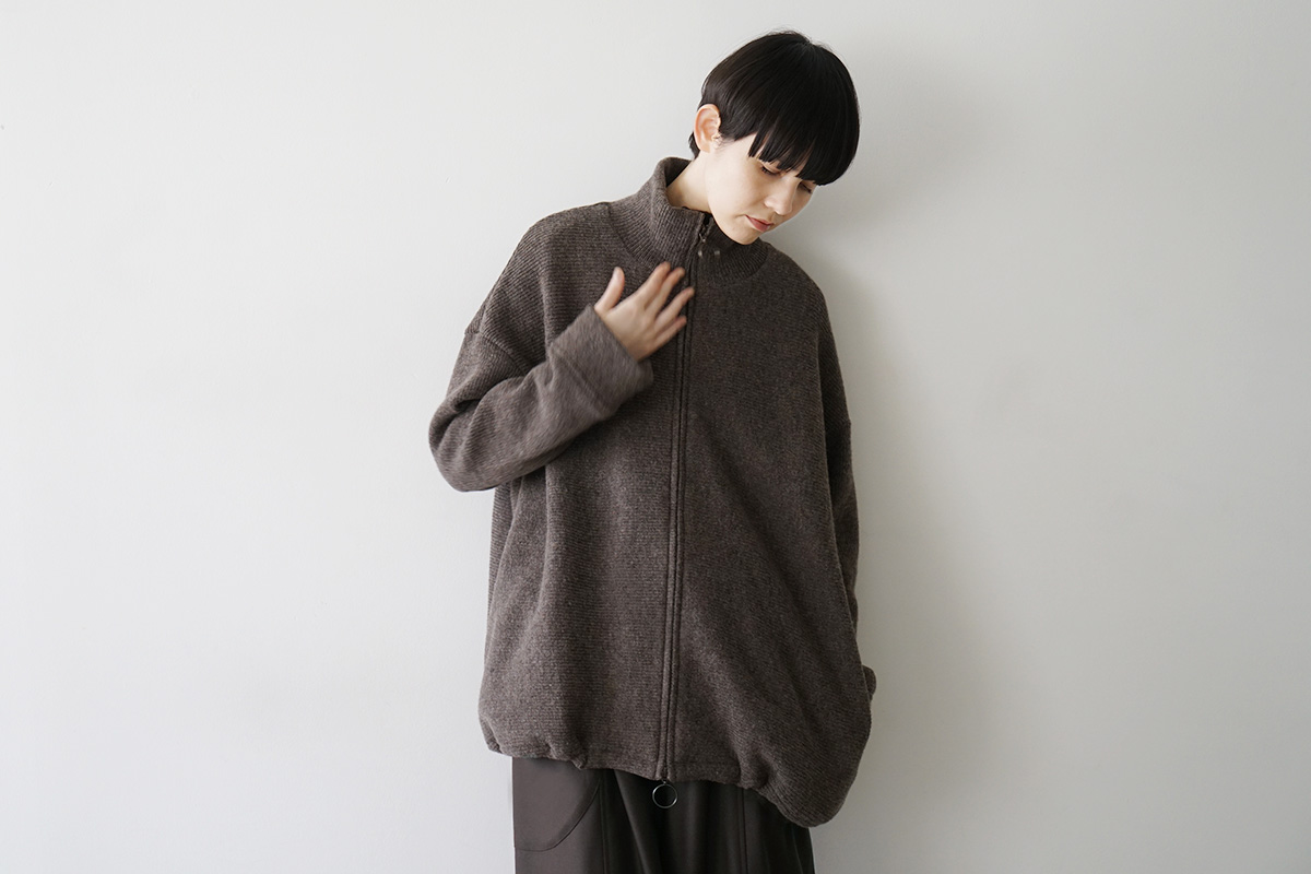 Mochiモチrib knit cardigan [dark mocha/ma26-kn-03]