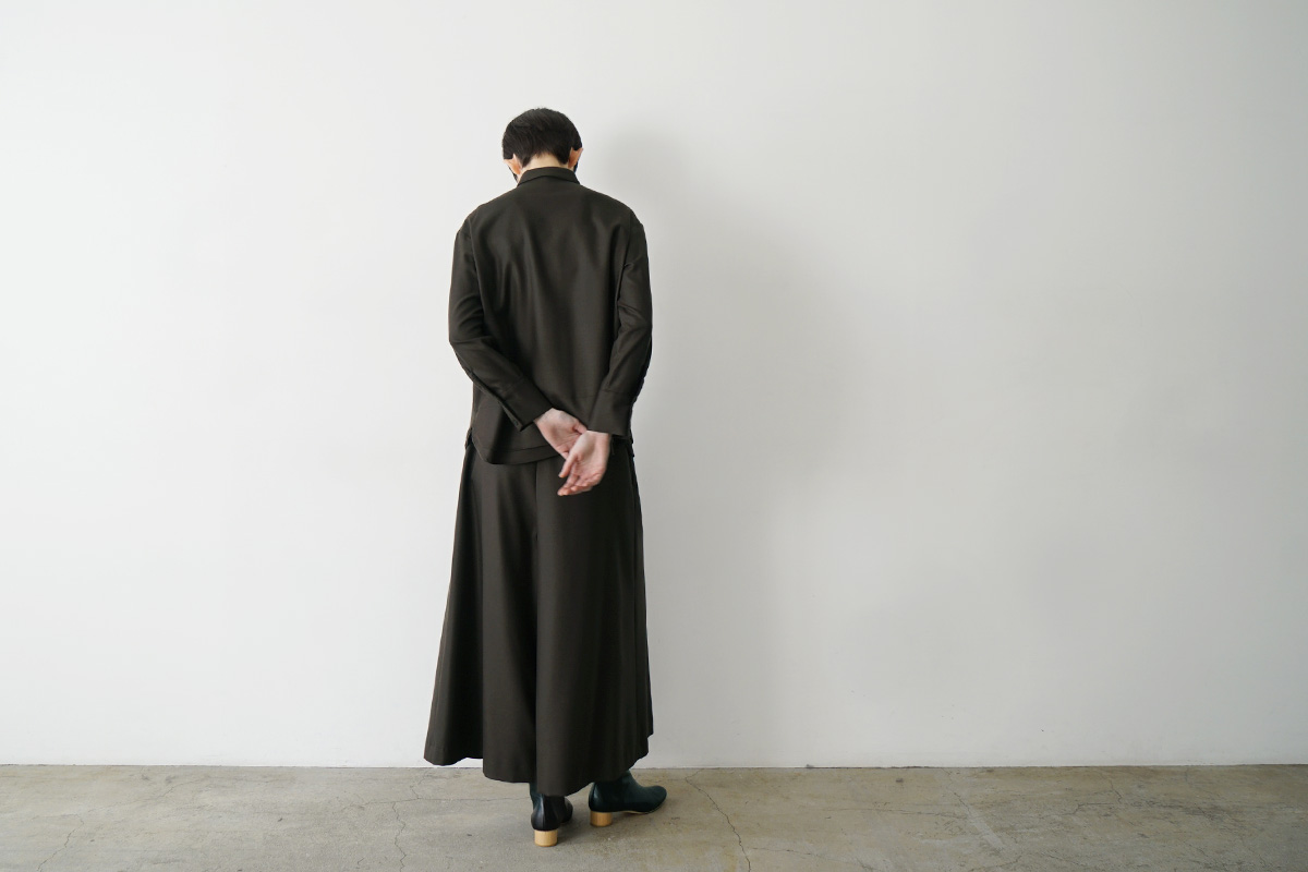  Mochiモチfront pleated culottes [dark mocha/ma26-pt-01]