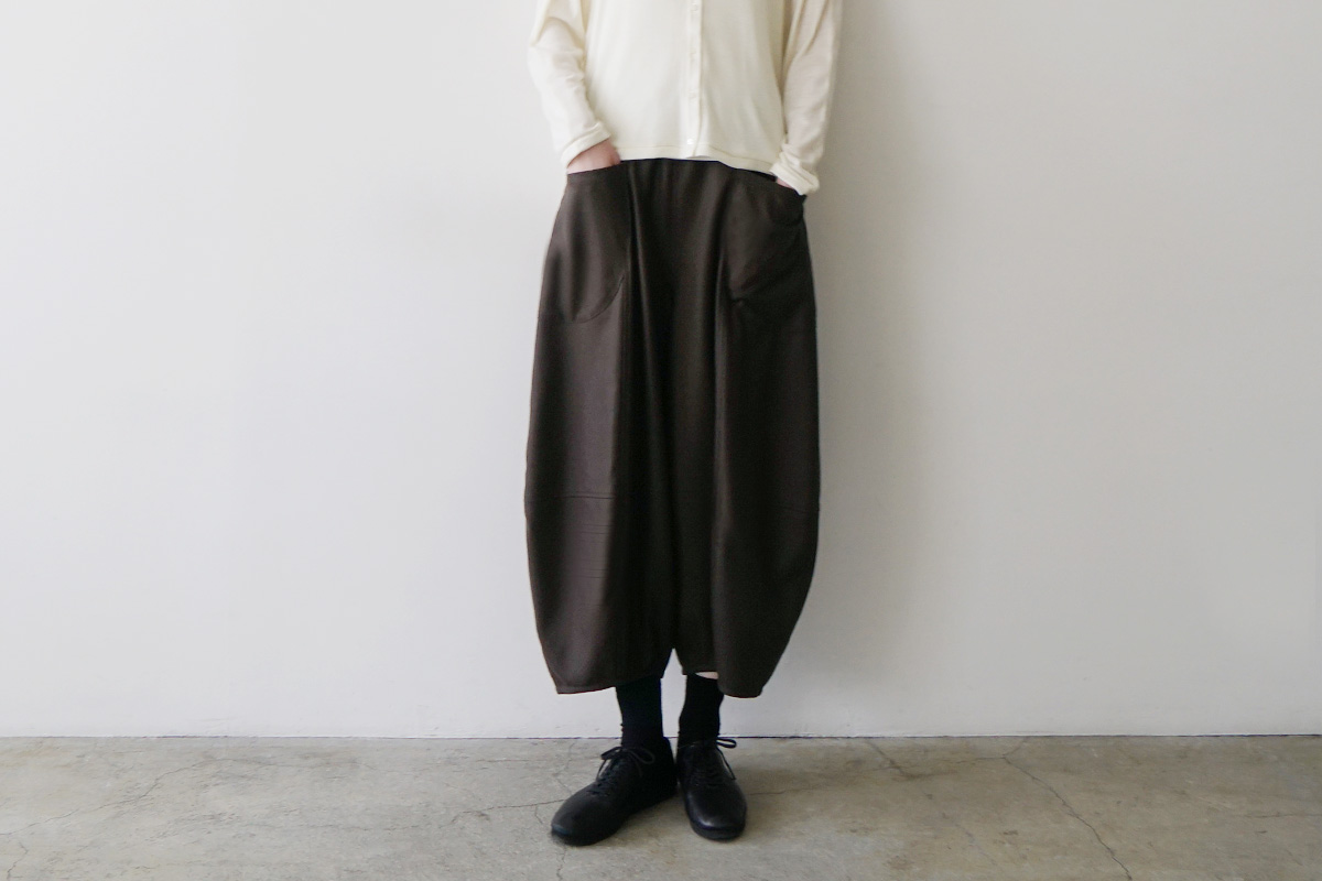 Mochiモチsarouel pants [dark mocha/ma24-pt-02]