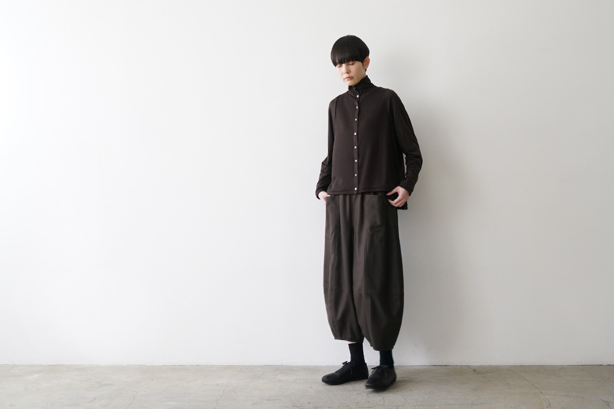 Mochiモチsarouel pants [dark mocha/ma24-pt-02]