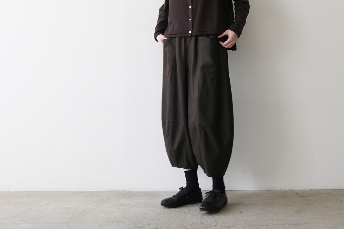 Mochiモチsarouel pants [dark mocha/ma24-pt-02]
