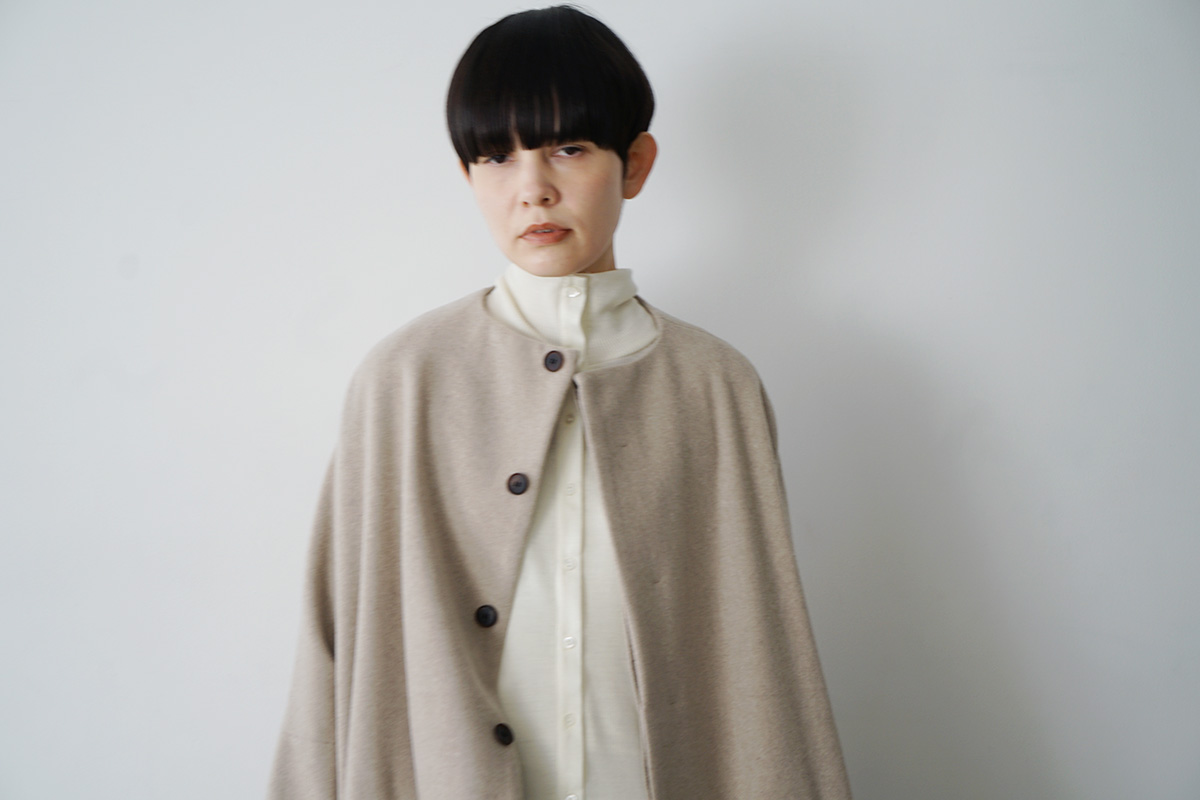 Mochi no collar coat  [ma22-co-04/dark mocha]