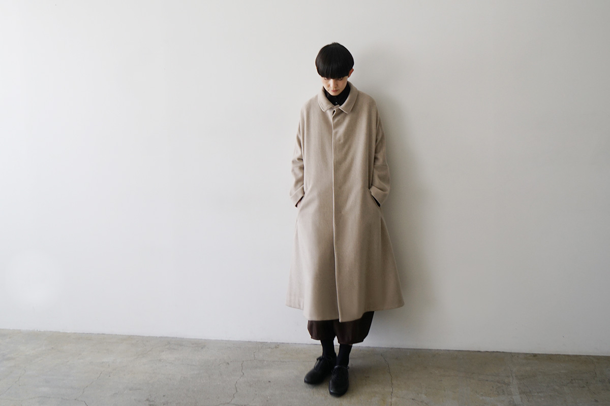 Mochi stand fall collar coat [dark mocha/ma21-co-02]