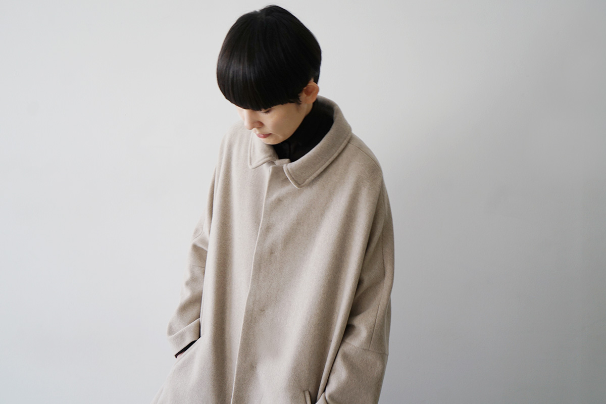 Mochi stand fall collar coat [dark mocha/ma21-co-02]