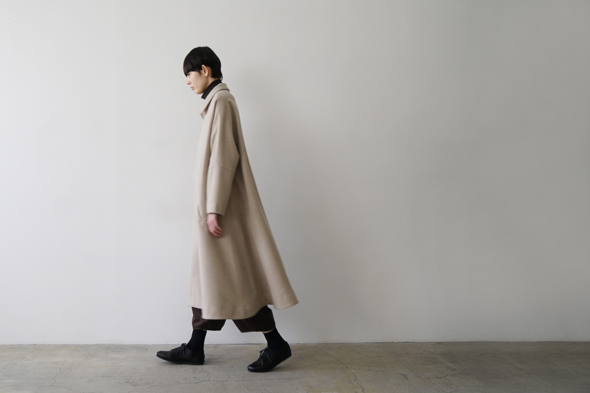 Mochi stand fall collar coat [dark mocha/ma21-co-02]
