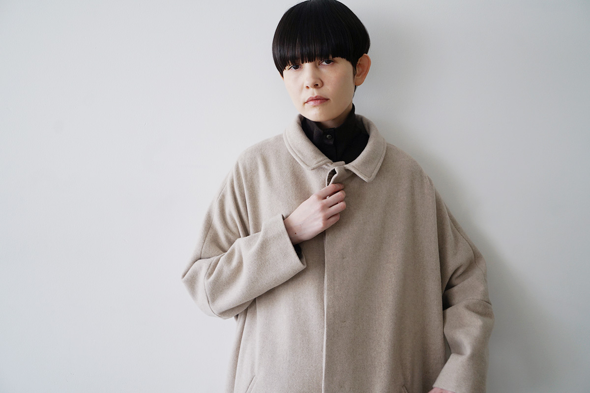 Mochi stand fall collar coat [dark mocha/ma21-co-02]