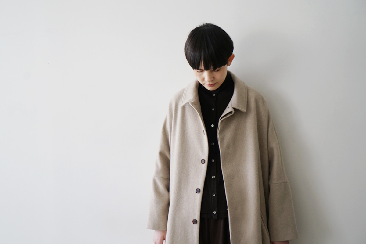 Mochi stand fall collar coat [dark mocha/ma21-co-02]